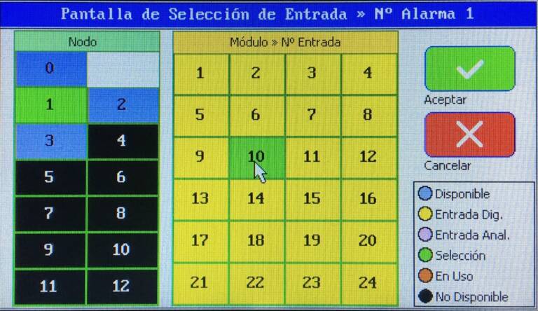 pantalla de seleccion