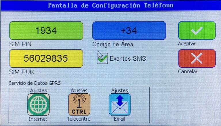 configuración de teléfono